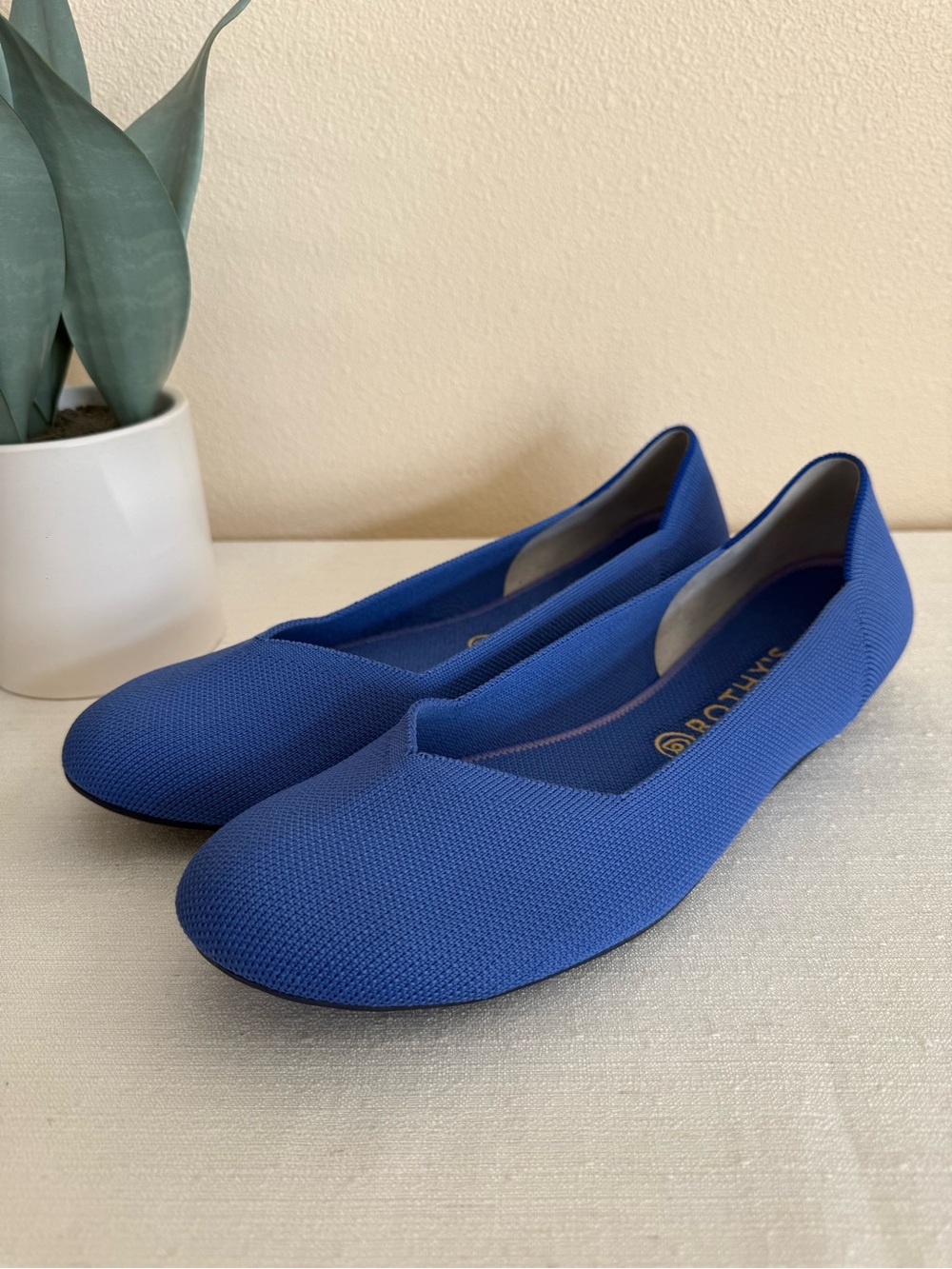 Rothy's Cobalt Blue Slip-On Knit Flats